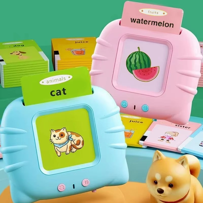 New Early Education Flash Card Learning Toys Talking Flashcards for Kids Preschool English Electronic Audio Book Machine Gift