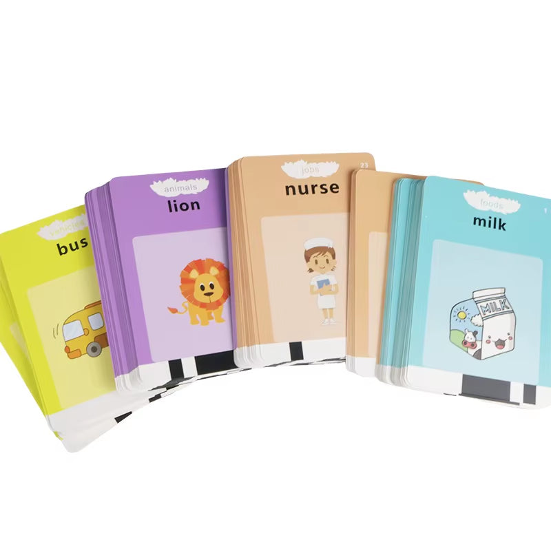 New Early Education Flash Card Learning Toys Talking Flashcards for Kids Preschool English Electronic Audio Book Machine Gift