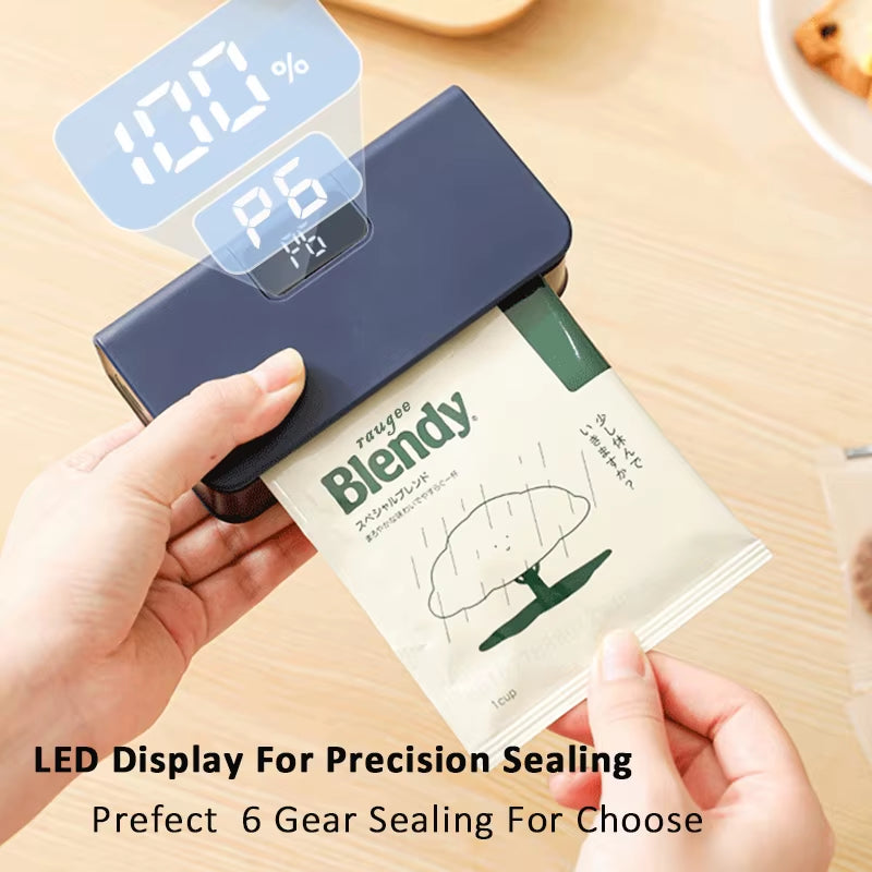 Plastic Bags Sealer Mini Sealing Machine Portable Handheld Mini Heat Bag Sealer USB Rechargeable Food Packaging Sealing Machine