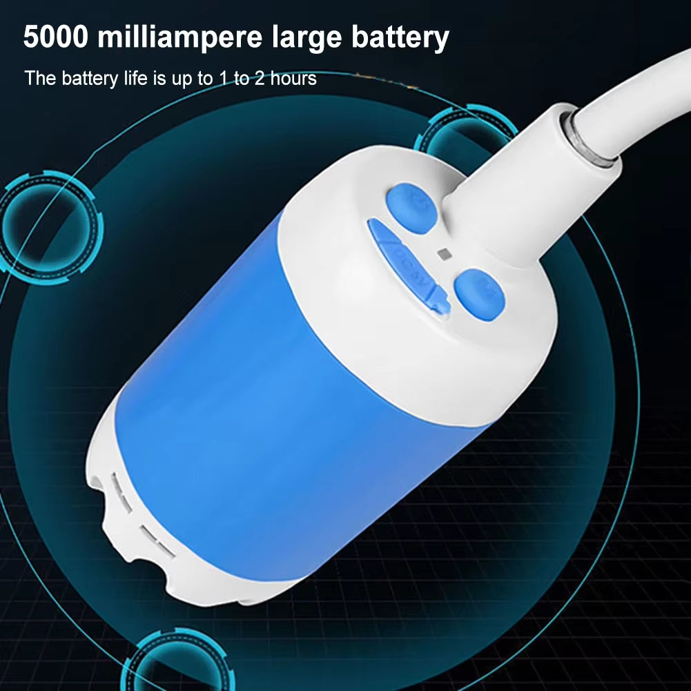 Portable Camping Shower Pump with Digital Display 4000Mah Upgraded Rechargeable Electric Shower Pump Camping Beach Dormitory
