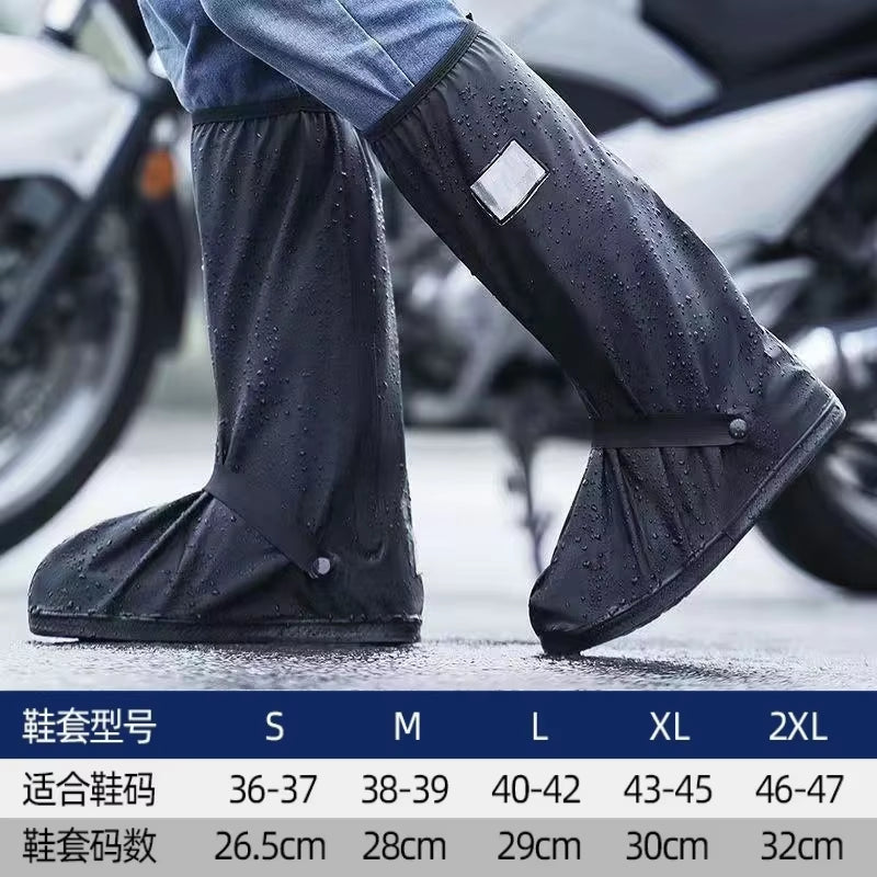 S-XXL Reusable Motorcycle Bike Rain Shoes Cover Anti-Slip Boot Pants Covers Unisex Cycling Shoes Protectors for Rainy Snowy Day